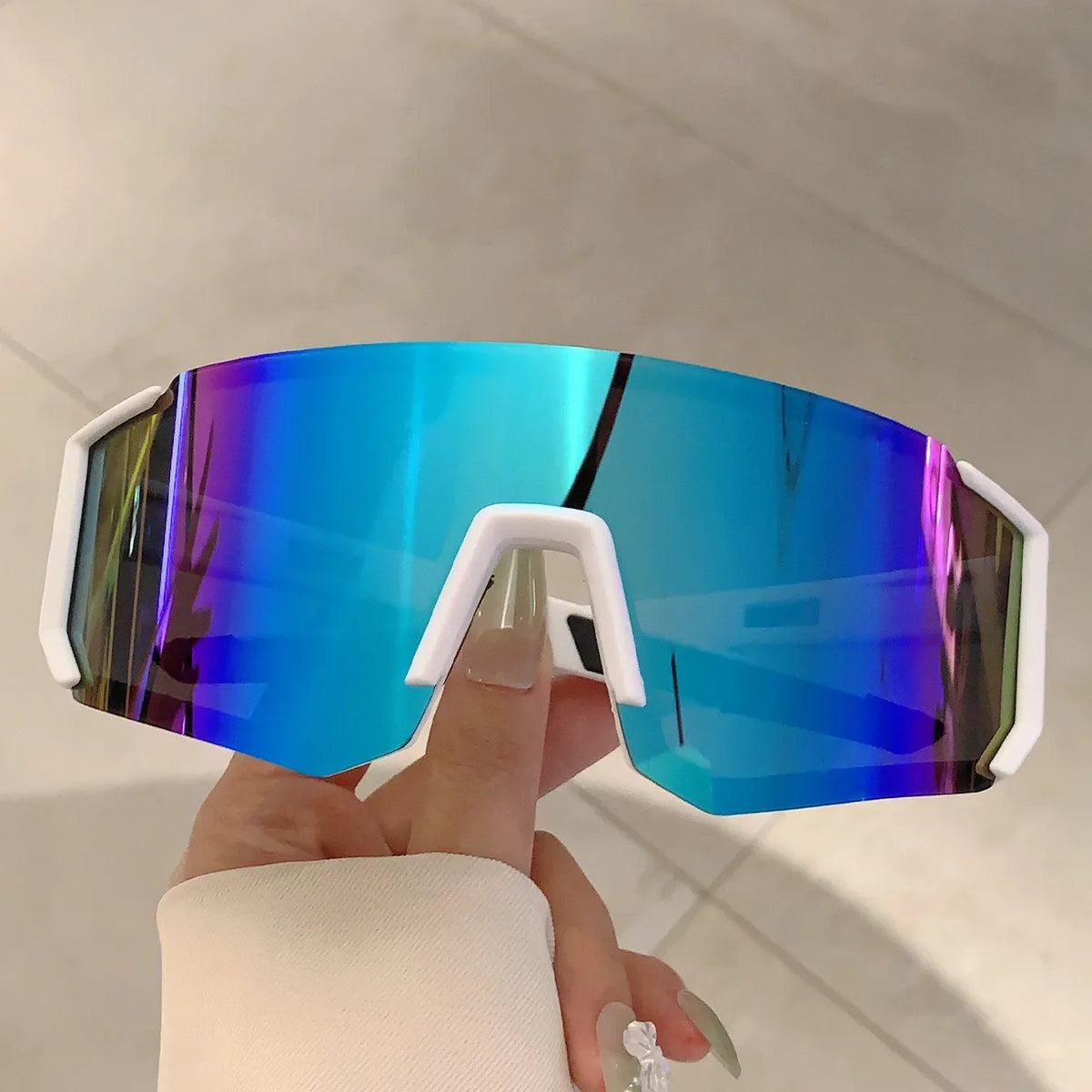 Outdoor Sports Sunglasses for Men Lightweight Oversized Male Shades Cycling Driving Fishing Fashion Mirror Sun Glasses Women