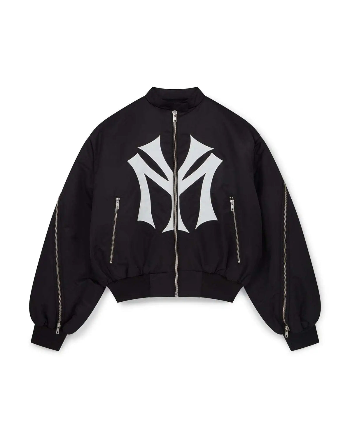 European and American Multi Zipper Design Cross-Border Men's and Women's Loose Letter Embroidery Pattern Fashionable Hoodie