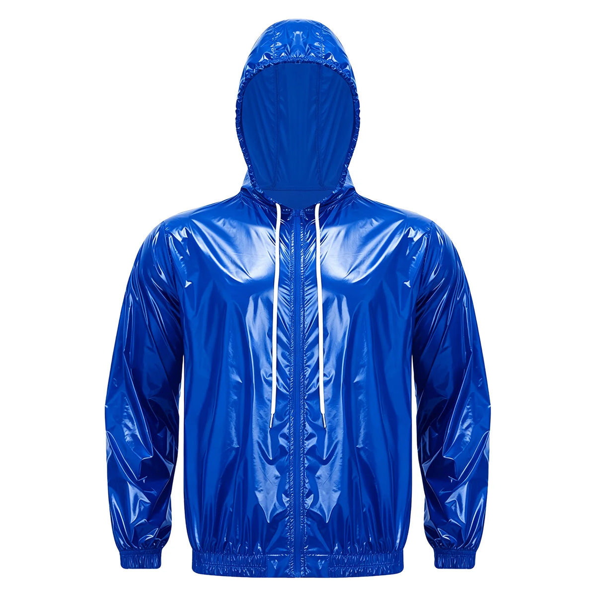 Mens Waterproof Hooded Jacket Tops Breathable Raincoat Waterproof Windproof Outdoor Biking Fishing Jacket Hood Outerwear