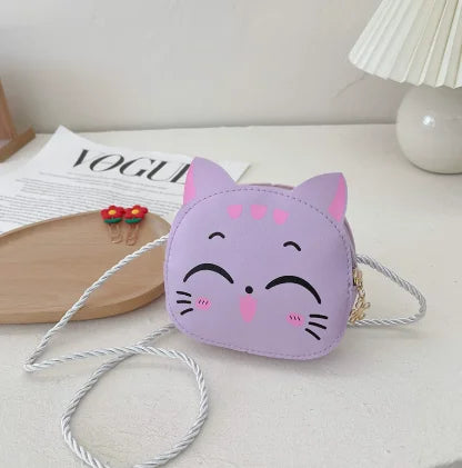 New Cartoon Kids Bag Fashion Cute Cat Crossbody Bag Coin Wallet Lovely Hand Bags For Boys And Girls Mini Shoulder Bags Kids Gift