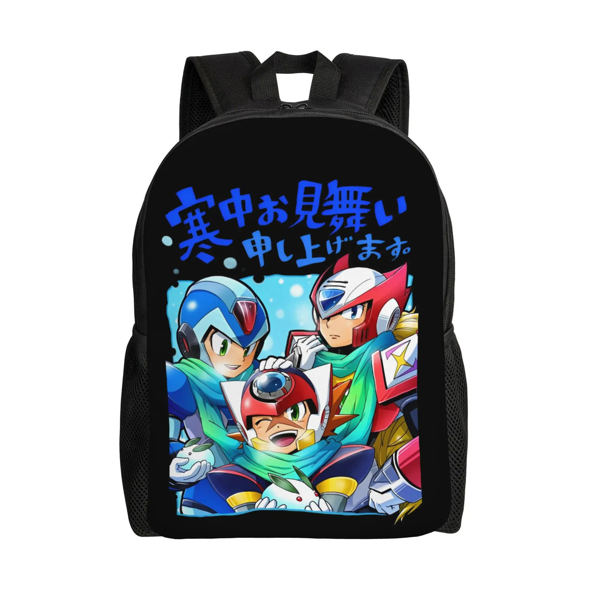 Megaman X Scifi Video Game   Backpack for Men Women Fashion High School Hiking Travel Daypack  Laptop Canvas Bags Lightweight