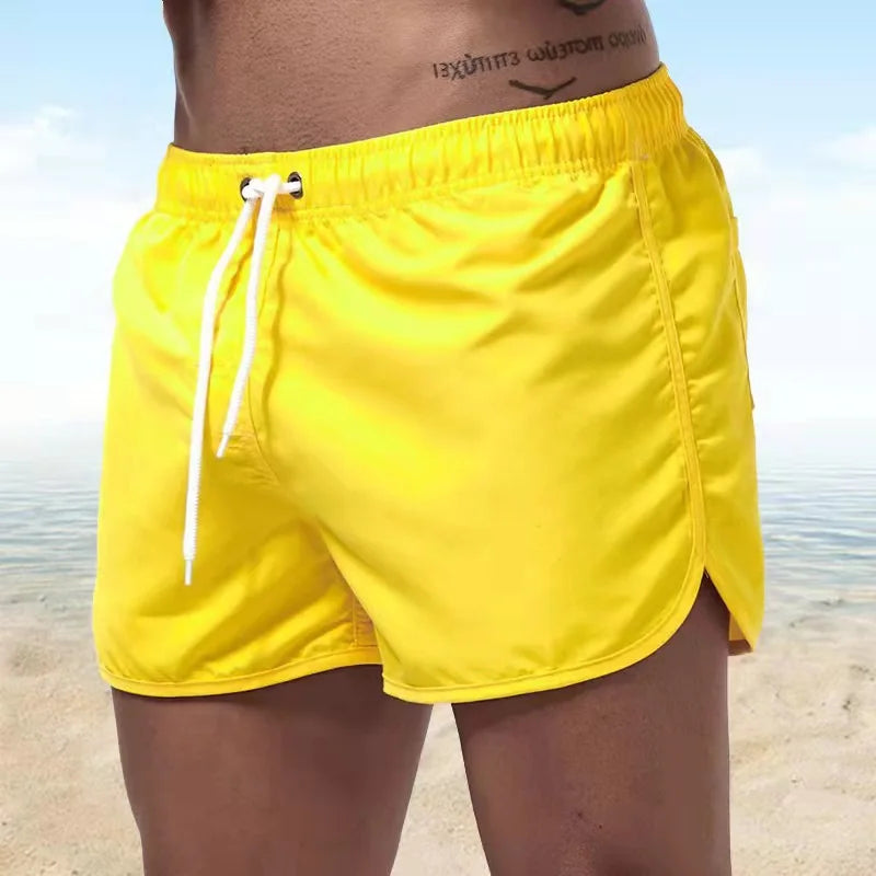 Shorts For Mens 2025 Summer Men's Swimwear Shorts Brand Beachwear Sexy Swim Trunks Men Swimsuits Low Waist Breathable Beach Wear