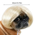 Pet Wig Accessories Dog Headdress Funny Costume Puppy Cosplay Dress Up Cute Pet Wig Cosplay Funny Props Head Accessories