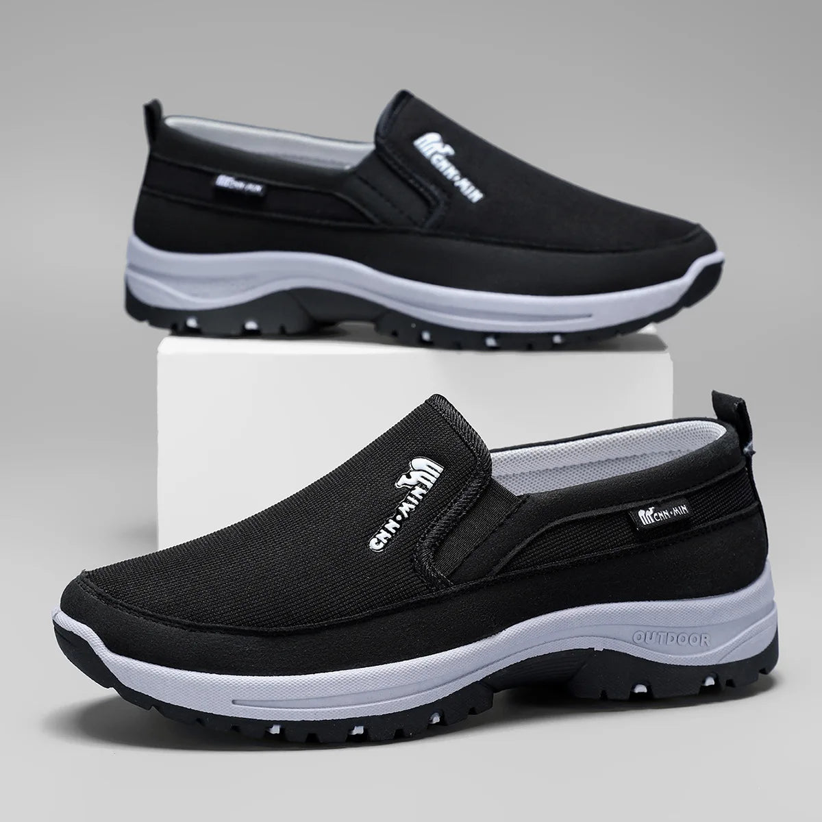Men's Casual Retro Classic Loafers Outdoor Sports Lightweight Tennis Shoes Jogging Comfortable Wear-resistant Non-slip Slip-on