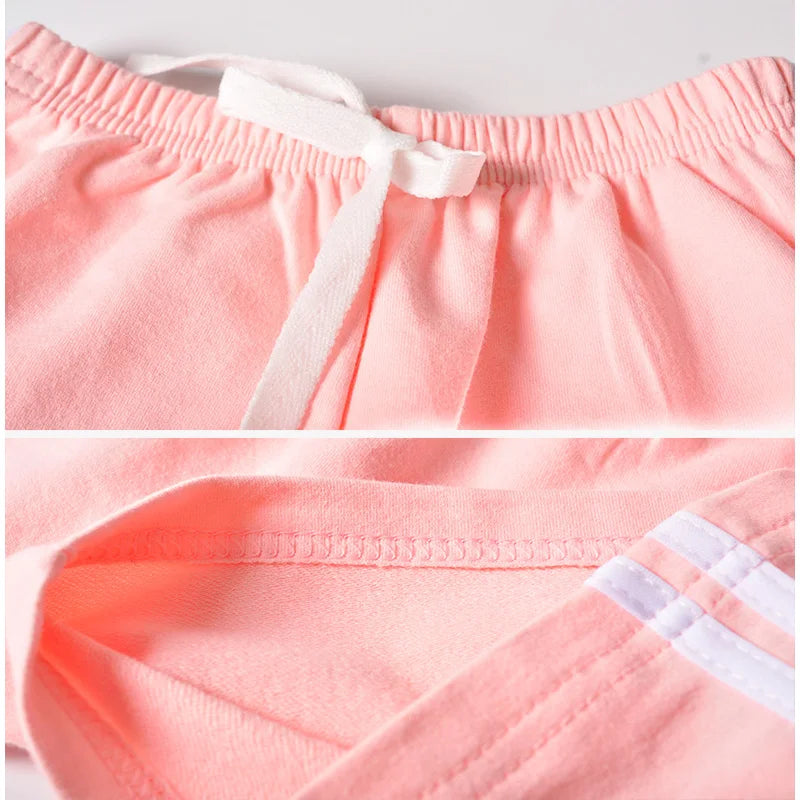 2-14Y Kids Sport Shorts Cotton Boys Clothes Thin Breathable Children's Shorts for Girls Summer Clothing Stripe Shorts Basketball