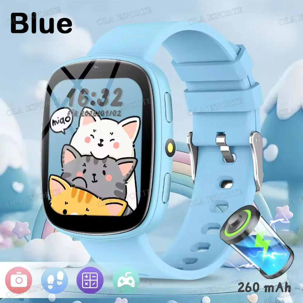 2026 Kids Games Smartwatch 1.83''HD Screen Camera Interesting Games Sleep Monitoring Alarm Clock Calculator Children Watch HT30