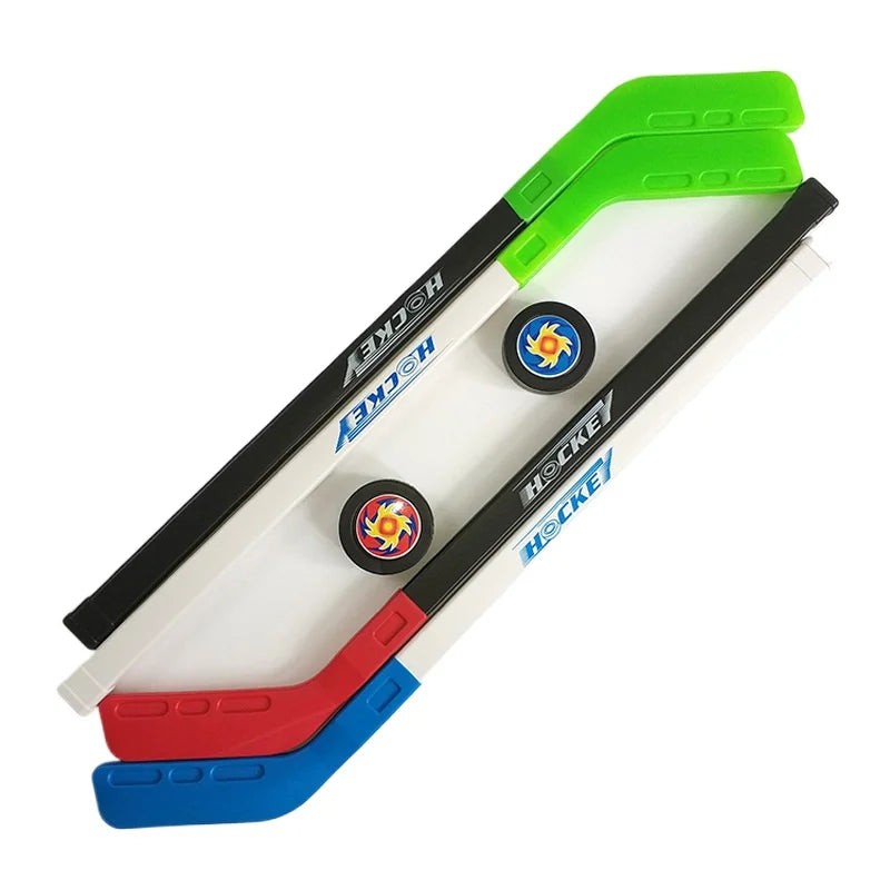 1set Kids Floor Hockey Stick Youth Indoor Outdoor Toys Sports Starter Set with Plastic Puck and Ball for Toddlers Children Ages