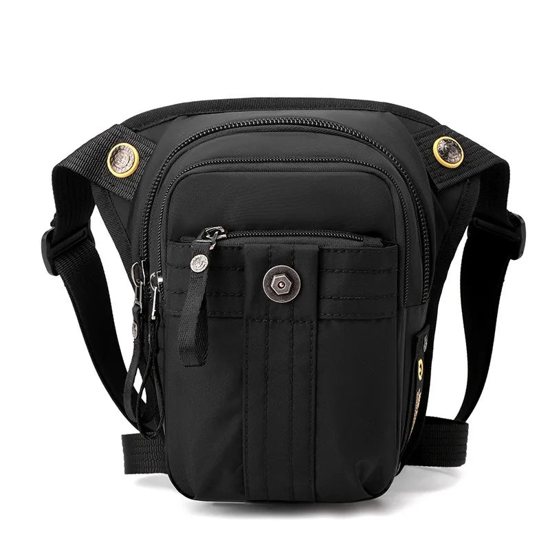 Men Drop Leg Bag Waist Fanny Pack Cross Body Bag Motorcycle Rider Travel Hiking Outdoor Sports Multi-Pocket Thigh Hip Belt Bags