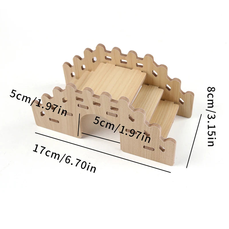 Pet Hamster Toys Wooden Bridge Seesaw Swing Toys Small Animal Activity Climb Toy DIY Hamster Cage Accessorie