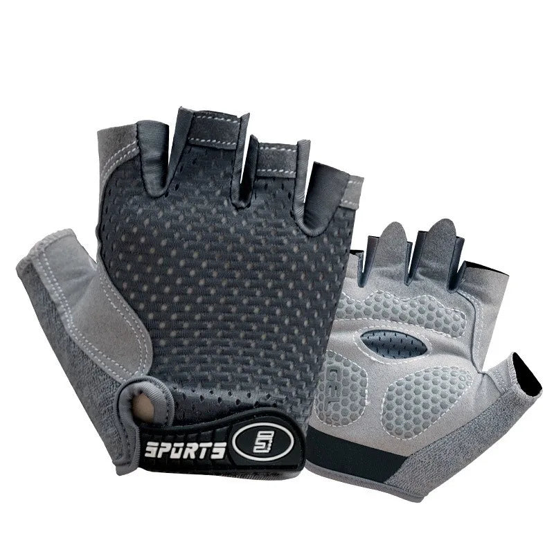 Kids Cycling Skateboard Gloves Anti-Slip Summer Spring Sports Breathable Half-Finger Gloves Shock-Absorbing Children Aged