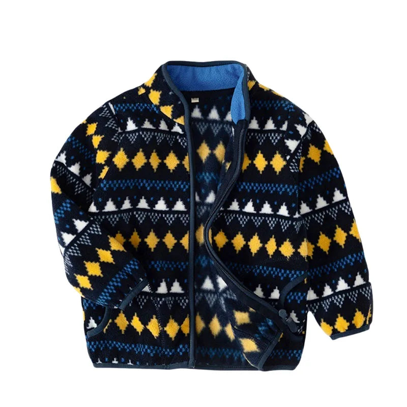 2-8T Children Jackets Outwears for Boys Girls Winter Autumn Fleece Zipper Cute Hot Selling  Warm Clothing Baby Coats Clothing