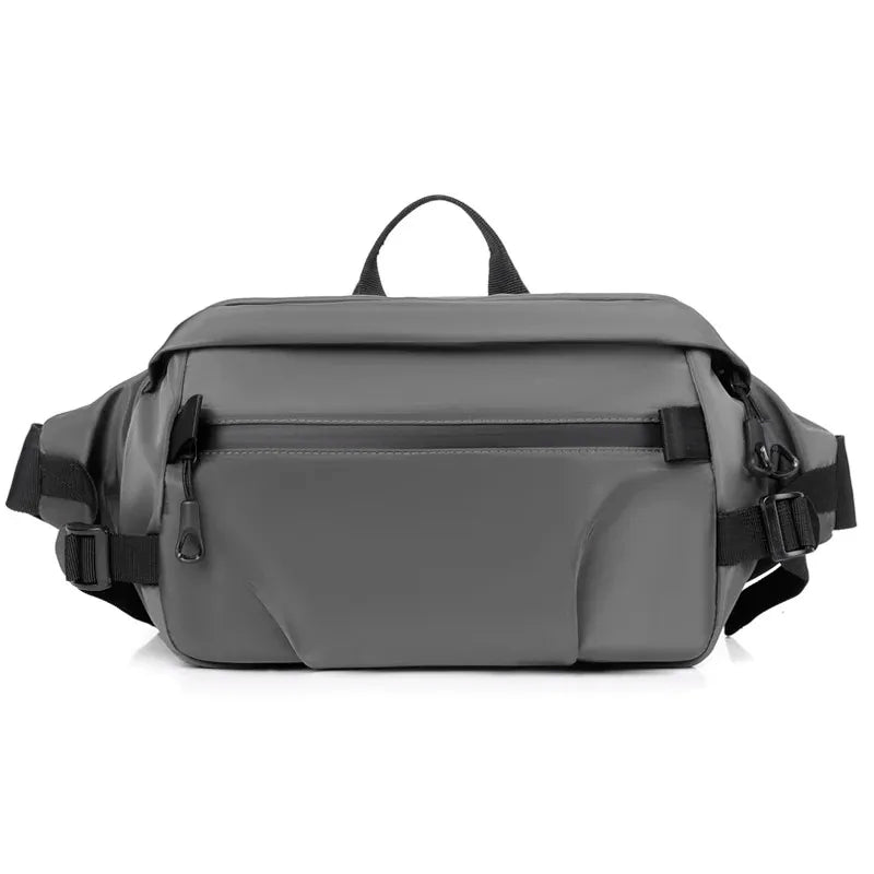 Men multifunctional laptop waist packs trendy computer messenger bag men Sports chest bag large capacity diagonal shoulder bag