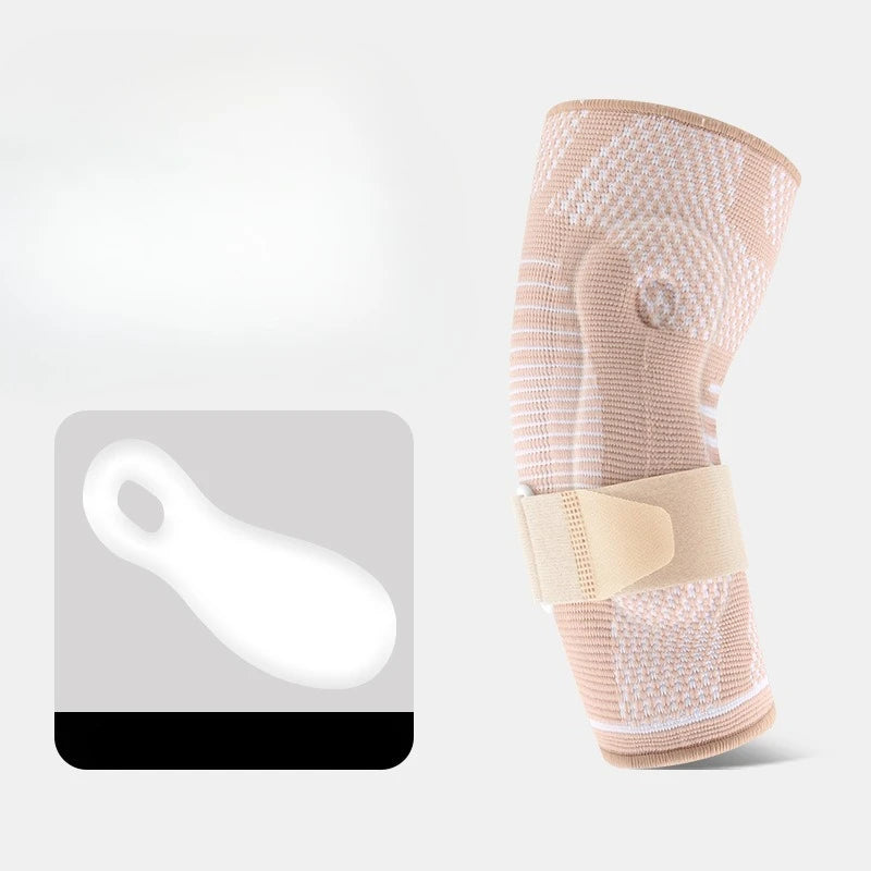 Sports Elbow Support Brace Woven Silicone Adjustable Pressure Protection for Basketball Tennis