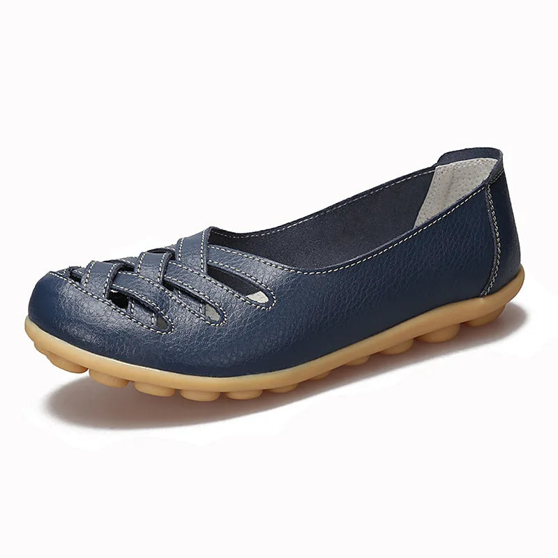 Loafers For Women 2021 Hollow Out New Moccasins Women'S Ballet Flats Pu Leather Female Shoes Woman Loafers Tenis Feminino