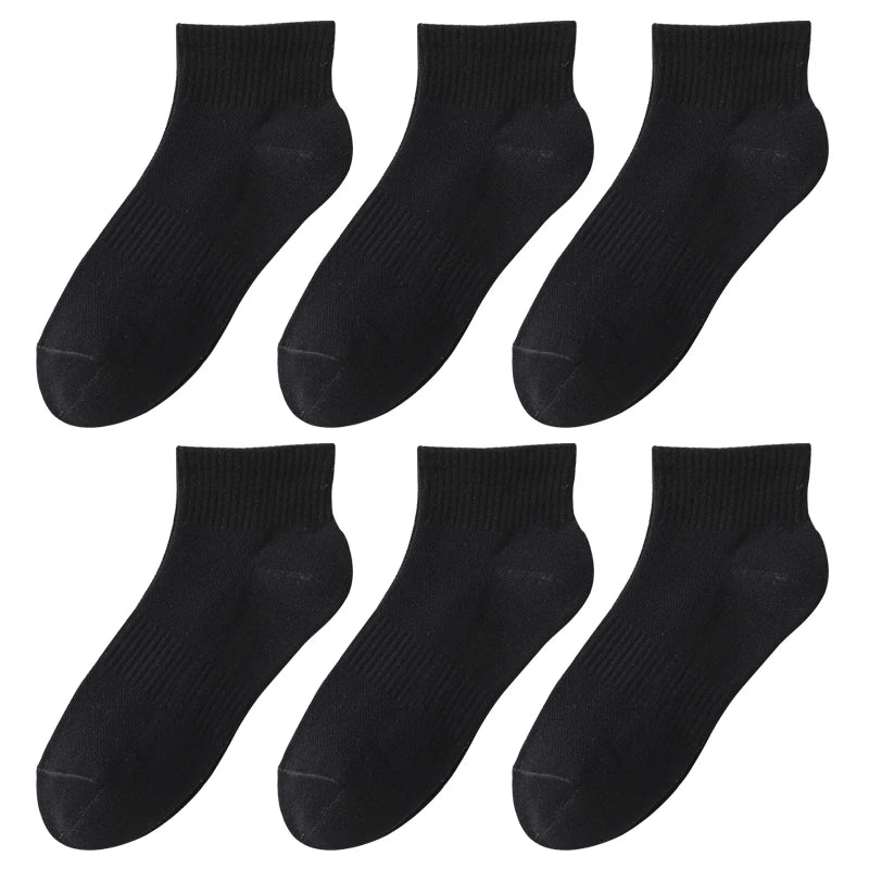 6 pairs of short socks for women, 100% cotton, sweat absorbing, summer thin design, mesh breathable, sports, short tube, low top
