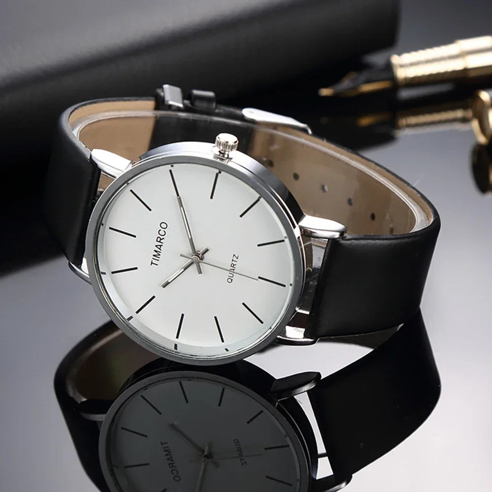Simple Women's Watches Fashion Leather Slim Strap Wristwatch Ladies Quartz Watch Round Dial Clock Gift Relojes Para Mujer