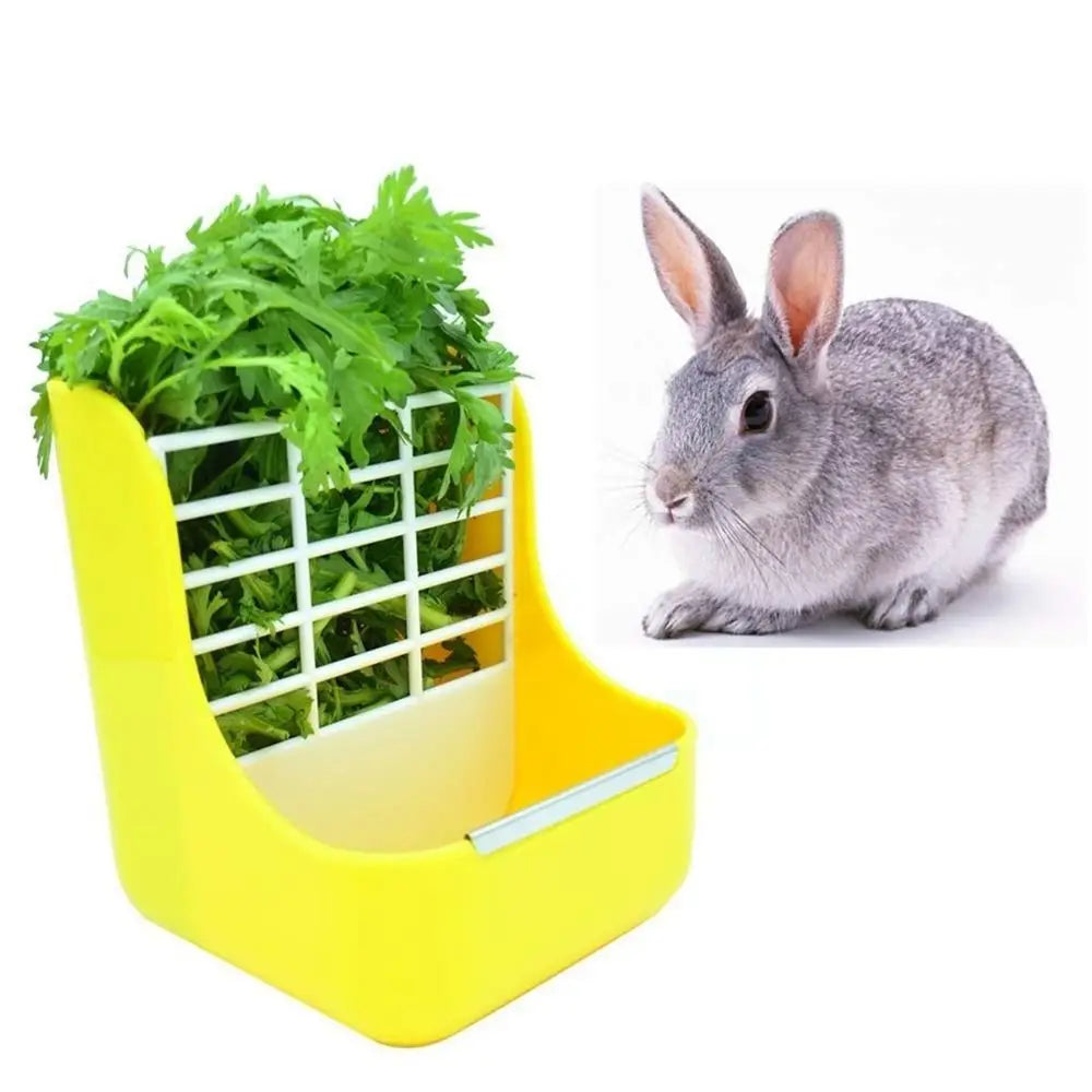 Food Container Pet Feeding Rack for Grass Guinea Pig Hamster Feeder Small Animal Supplies Rabbit Hay Feeder Rabbit Feeding Bowl