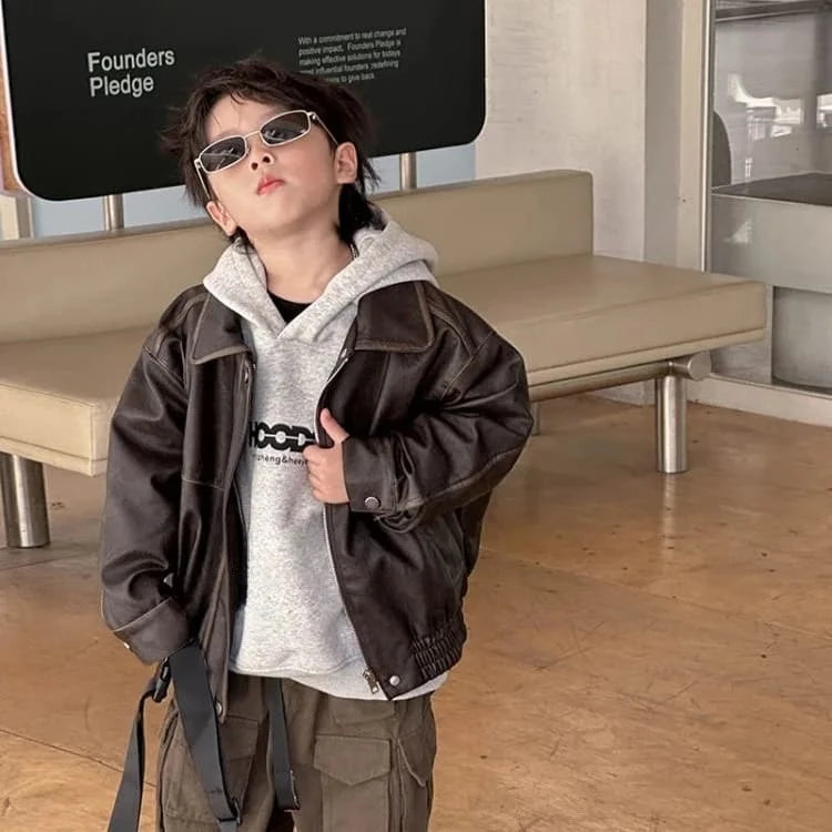 Winter/ Autumn children's Korean-style hooded sweatshirt. Boys'and girls' comfortable,breathable,large-sized and warm outerwear.