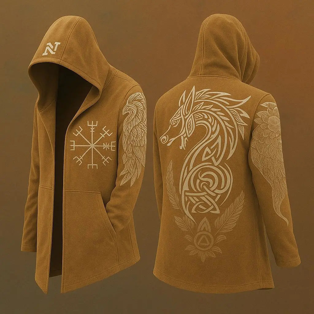 New style hoodie2025Cross-border European and American Style Men's Hoodie Cardigan Tough Guy No Zipper Printed Halloween Hooded