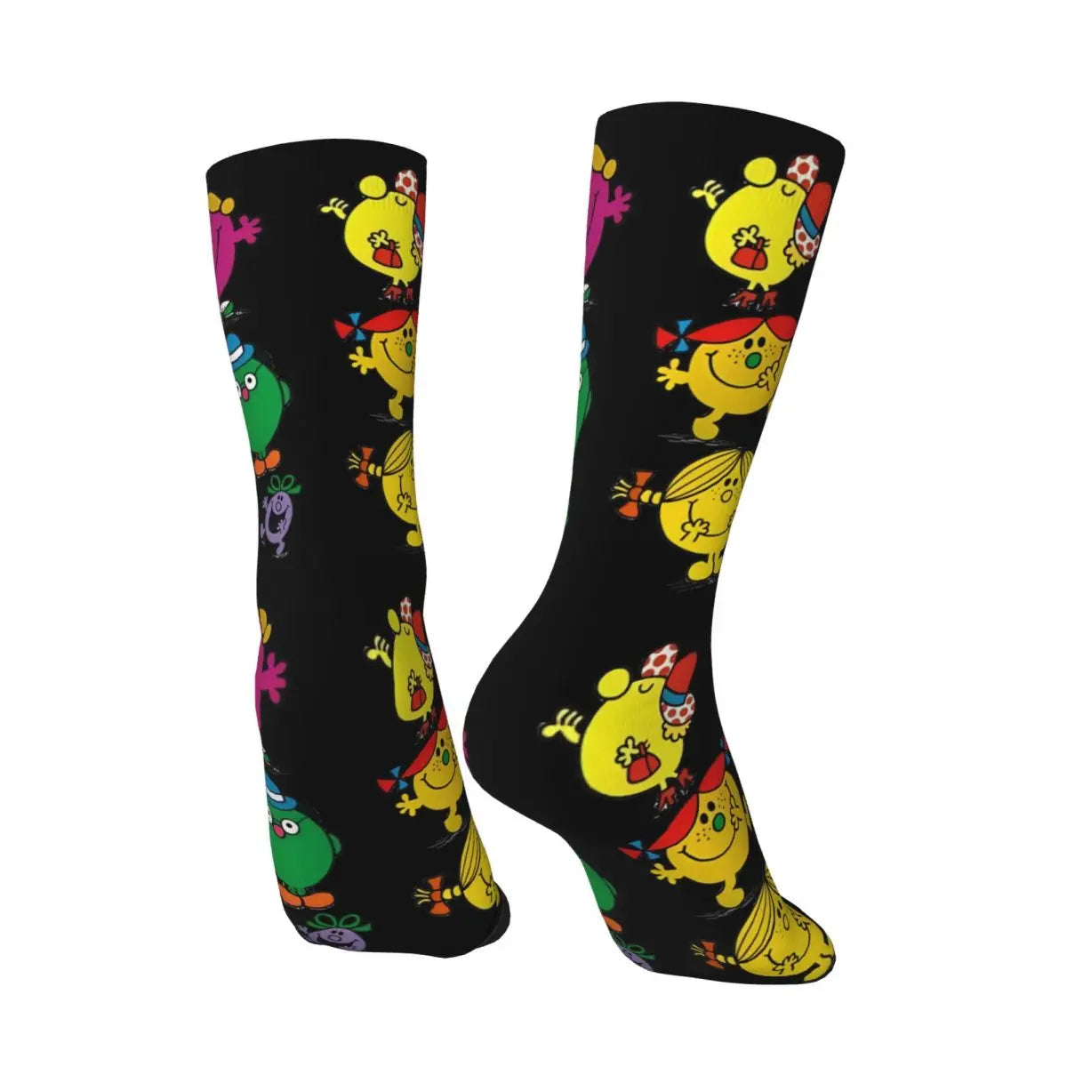 Mr. Men Little Miss Socks Cartoon Kawaii Stockings Autumn Anti Sweat Men's Socks Medium Soft Graphic Outdoor Sports Socks