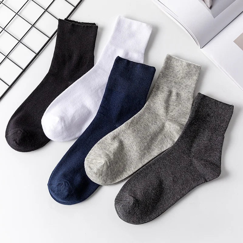 Plus Large Size Man Short Socks Business Cotton Solid Loose Elderly People Sweat-Absorbing Anti-Bacterial Breathable Warm Socks