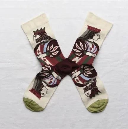 Trendy and Personalized Men Socks Hip Hop Oil Painting Abstract Sock Mouth Letter Embroidery Autumn Mid Tube Socks Women носки