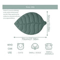 Leaves Shaped Pet Bed Reversible Soft Washable Non Slip Cushion For Cats Dogs Indoor Travel Camping Comfortable Cozy Cooling Mat