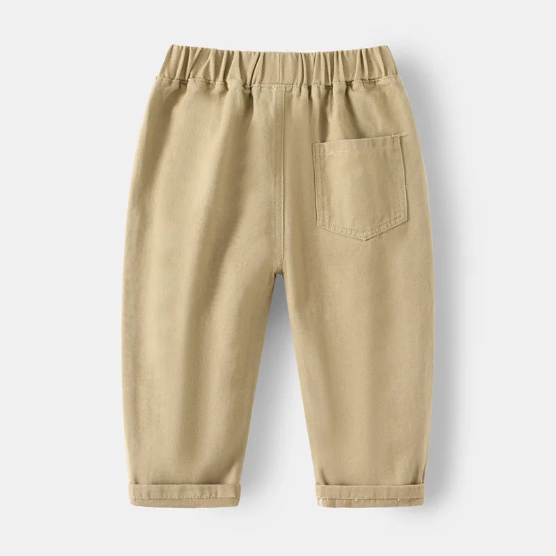 Boys Pants Cotton Kids Toddler Boy Trousers Baby 1 2 3 4 5 6 7 8 Yrs Casual Green Khaki Pants Spring Autumn Children's Clothing