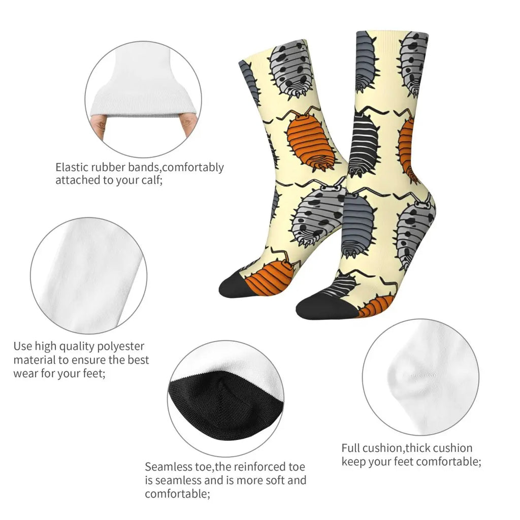 Isopods Insect Socks Animal Fashion Stockings Women Men Soft Outdoor Socks Winter Graphic Non Slip Socks