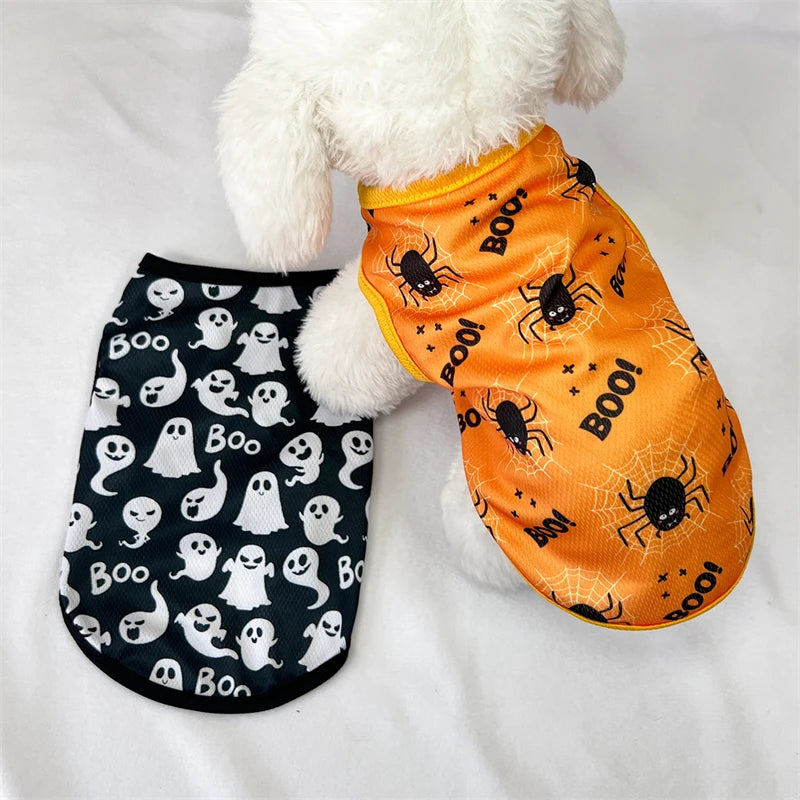 Dog Clothes for Small Medium Dogs Cats Autumn Winter Halloween Festival Print Clothing Chihuahua French Bulldog Pug Pet Outfits