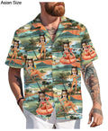 Custom Hawaiian Shirts With Face Women Fuuny Personalized Hawaii Gifts Girlfriend Couple Blouses Unisex Beach Diy Female Clothes