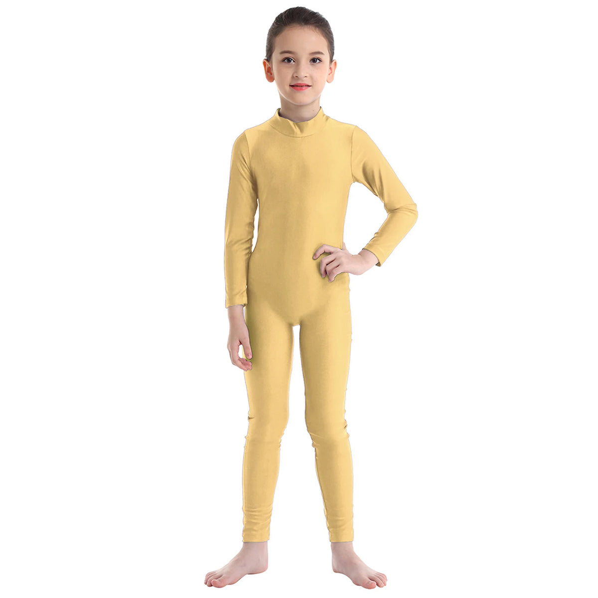 Kids Girls Full Body Suit Gymnastics Bodysuit Ballet Dance Jersey Leotard Jumpsuit Sports Unitard Children Dancewear Sportwear