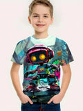 Kids Clothes Boys Tshirt Short Sleeve Stylish Car Racing Graphic T Shirts Children Summer Clothes Casual Streetwear Boys Clothes
