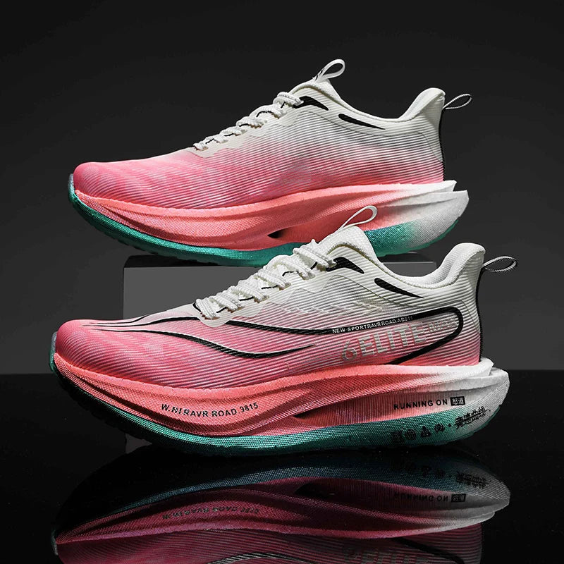 Men  Running Shoes Nonskid Carbon Board Speciality Marathon Lightweight Women's Comfortable Athletic Sports Breathable Sneakers