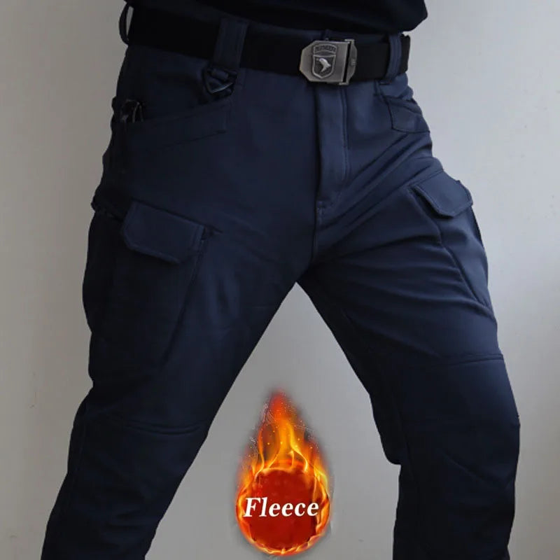 Stretch Waterproof Pants Men Casual Winter Thick Warm Fleece Shark Skin Trousers Male Windbreaker Sweatpants Mens Tactical Pants