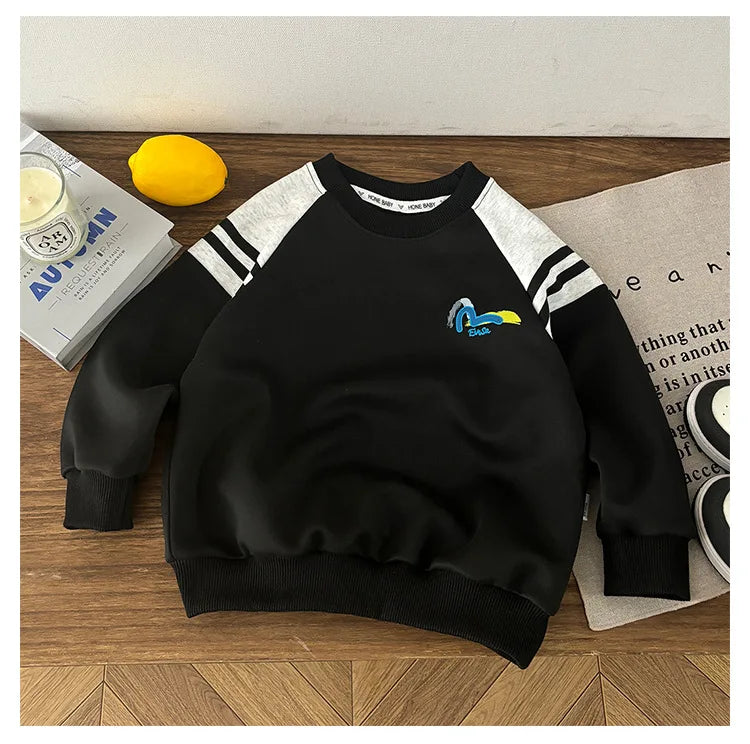Kids Sweatshirt 2026 Autumn New Arrival For Boys and Girls Color Block Korean Style Sport Outwear Children's Casual Shirts