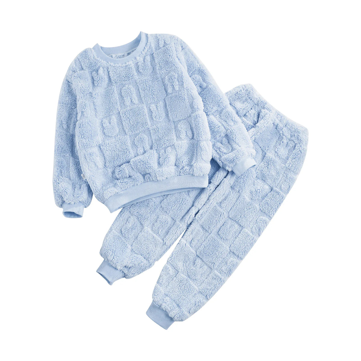 Kids Boys Girls Autumn Winter 2 Piece Pajama Set Long Sleeve Tops and Pants Sleepwear Flannel Casual Homewear Children Outfits