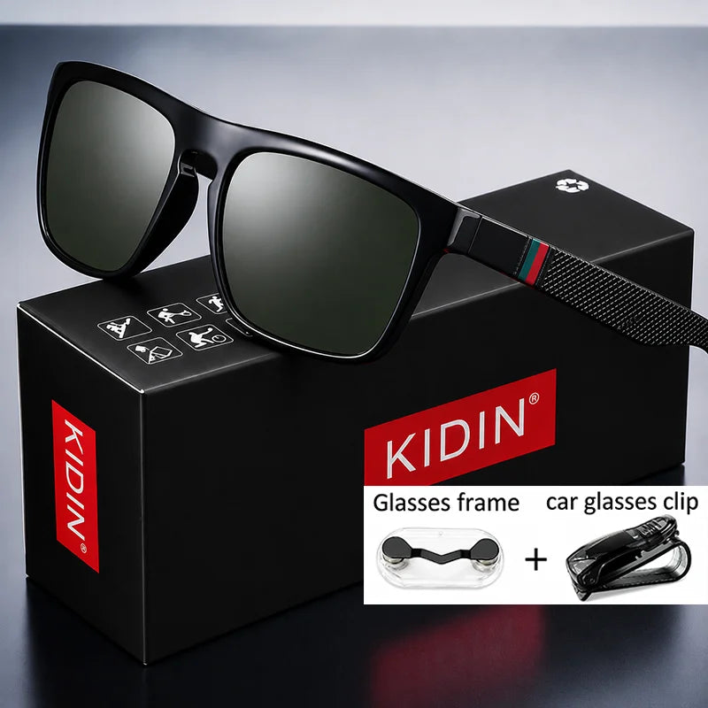 Polarized Sunglasses for Men Women Luxury Square Frame UV400 Driving Fishing Cycling Walking Beach Outdoor Sports Sun Glasses
