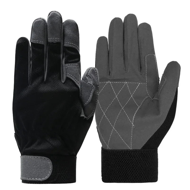 Men Work Gloves Cowhide Leather Motorcycle Riding Driving Welding Working Safety Garden Mechanical Wear-resisting Gloves