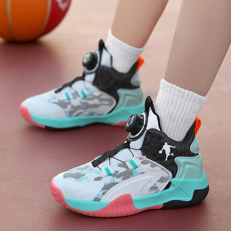 Kids Basketball Shoes Boys Sneakers Non-slip Child Trainer Basket Shoes Outdoor Children Sport Shoes Sneakers Sportschuhe Kinder