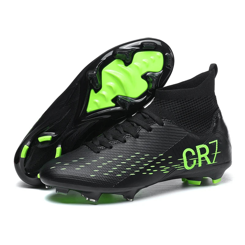 Men/Women Professional Soccer Cleats Anti-slip FG Studded Football Boots Breathable High-Top Training Shoes