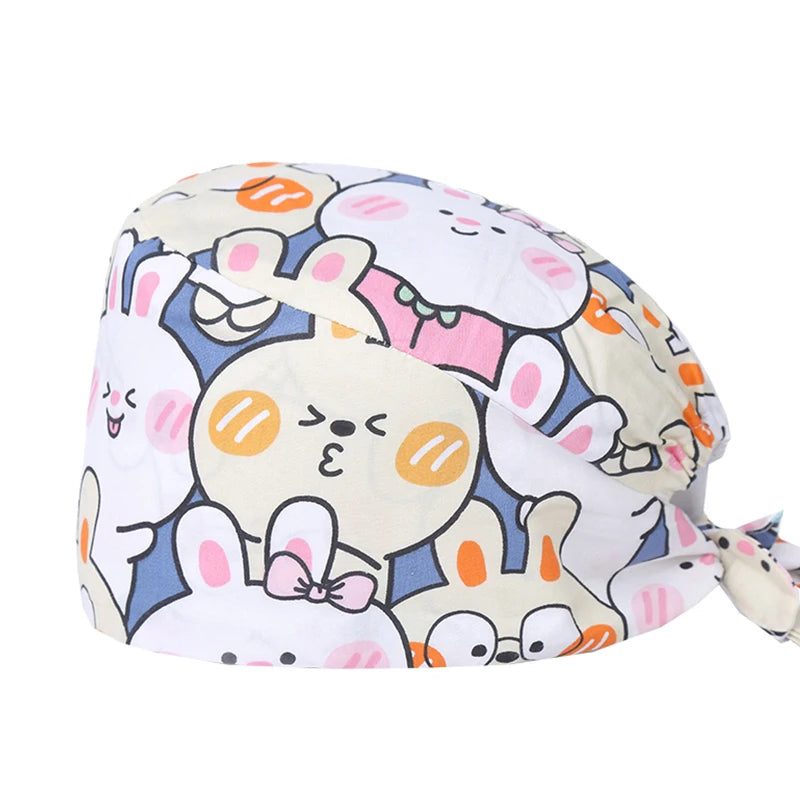 Women's Working Hats Cotton Adjustable Medical Nurse Caps Beauty Salon SPA Doctor Scrub Hat M909