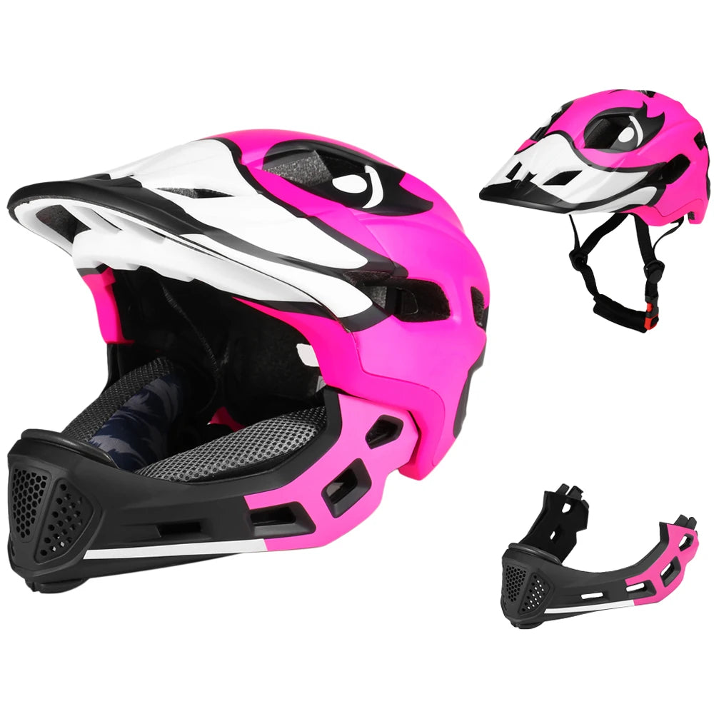 Lixada Kids Detachable Full Face Bike helmet Children's Sports Child Cycling mtb Motorcycle Skateboarding Roller Skating Helmet