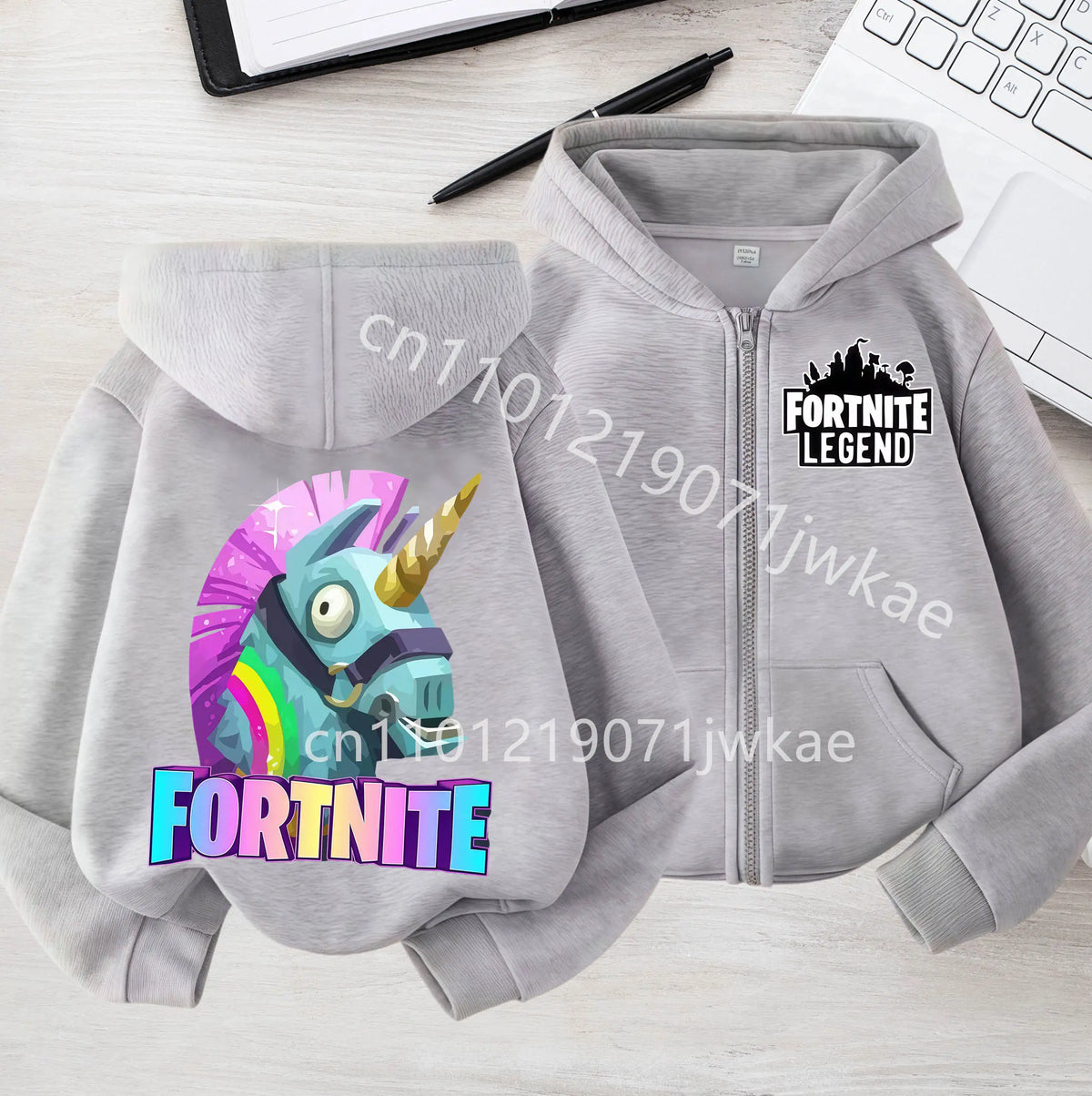 Kids Boys Coat Jackets 2026 Spring Children Clothing New Fortnites Child Zip-up Hoodie Cartoon Anime Hoodies Casual Breathable