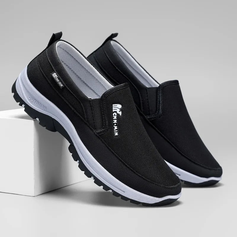Men's Casual Retro Classic Loafers Outdoor Sports Lightweight Tennis Shoes Jogging Comfortable Wear-resistant Non-slip Slip-on
