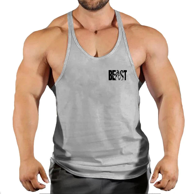 Men's Vest Sportswear Singlet Brand Vests Bodybuilding and Fitness Stringer Singlets Undershirt Man Clothing Muscular Shirt Gyms