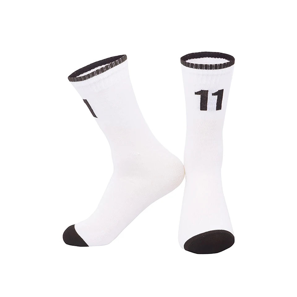 Loogdeel Kids Basketball Socks Breathable Thin Pure Color Sport Socks Thickened Anti-Collision Sports Socks Digital Design