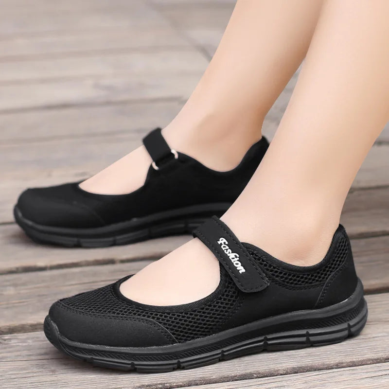 Women Sneakers Fashion Breathable Mesh Casual Flats Shoes Women Work Shoes Comfortable for Work Loafers Zapatos Para Mujer