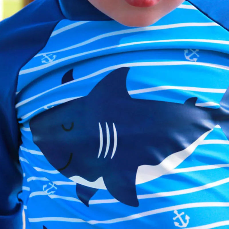 Boys Girls Swimsuit for Kids Toddler 2 to 3 4 5 6 7 8 Years Cute Shark Children's Swimwear Suit Tops+Shorts 2pieces Swim Outfits