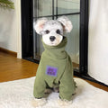 Pet Four Leg Clothes Autumn/Winter High Collar Jumpsuit Teddy Pomeranian Plush Dog Clothing Small Dog Puppy Clothes